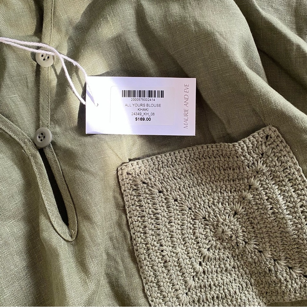 ✨LAST DAY✨ NWT Maurie and Eve All Yours Linen Blouse - Picture 7 of 8